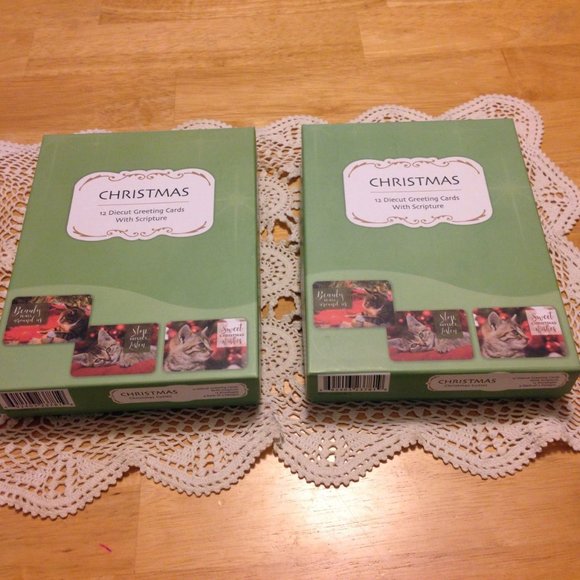 Bible Scriptures on Beautiful Die-cut Christmas Cards - Picture 1 of 12